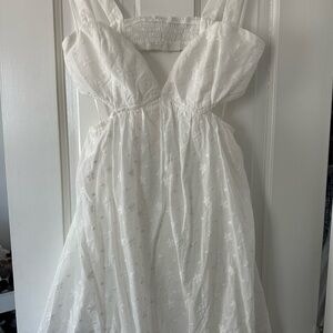 Princess Polly White Backless Eyelet Sundress